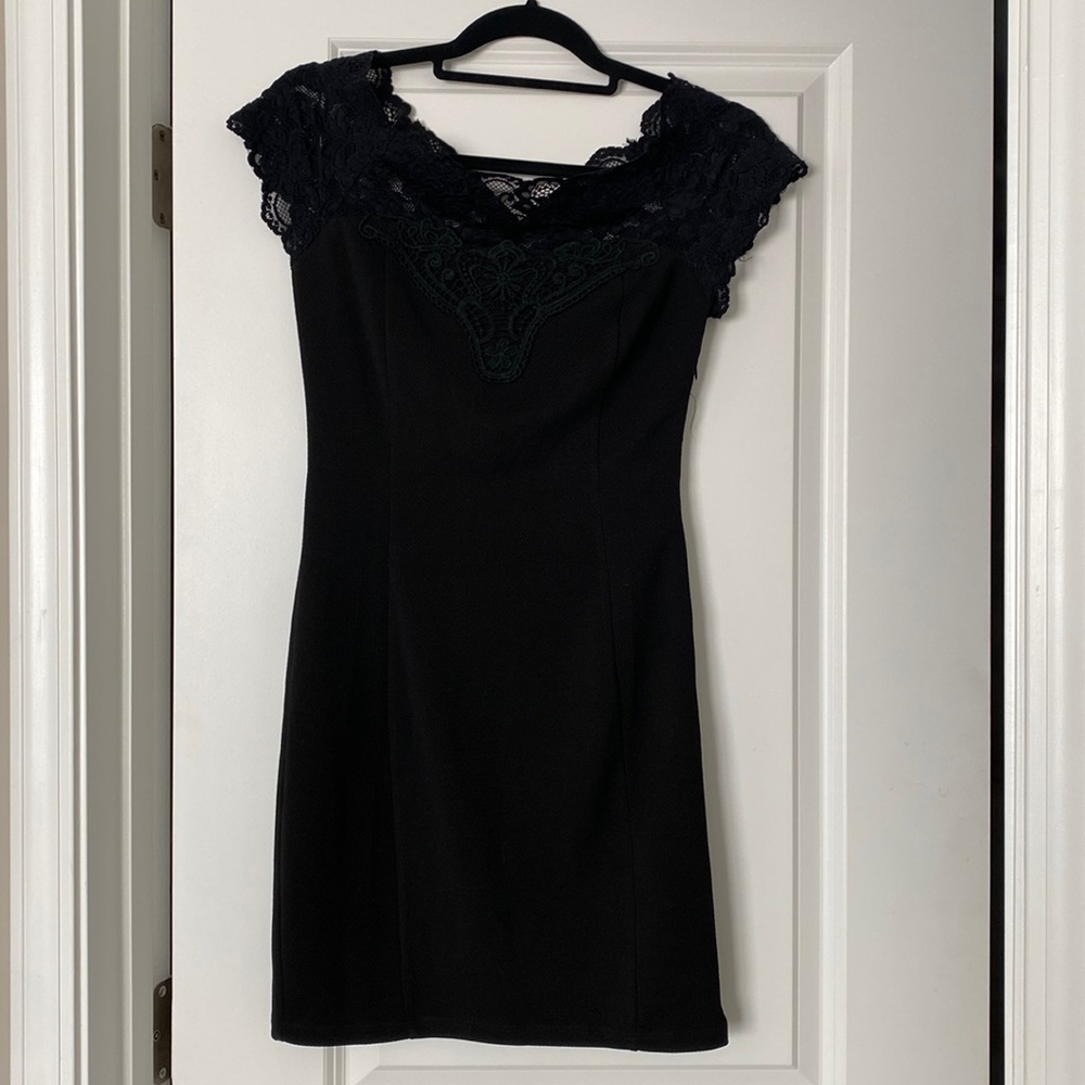Black mini dress